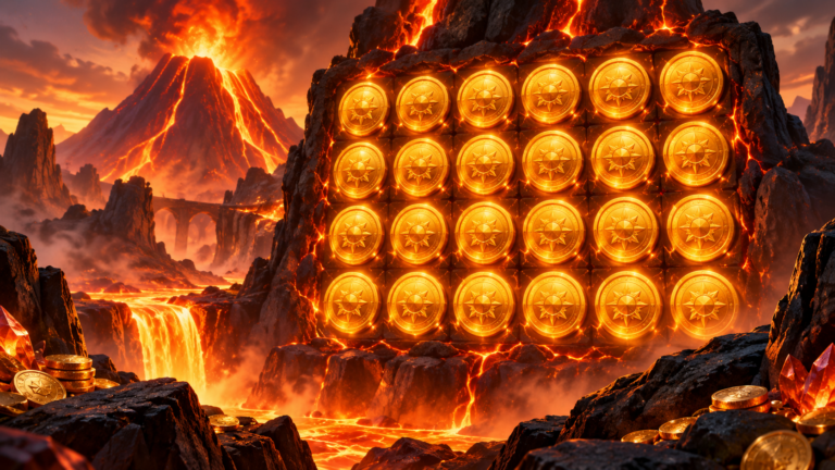 Volcanic Gold Coin Monolith